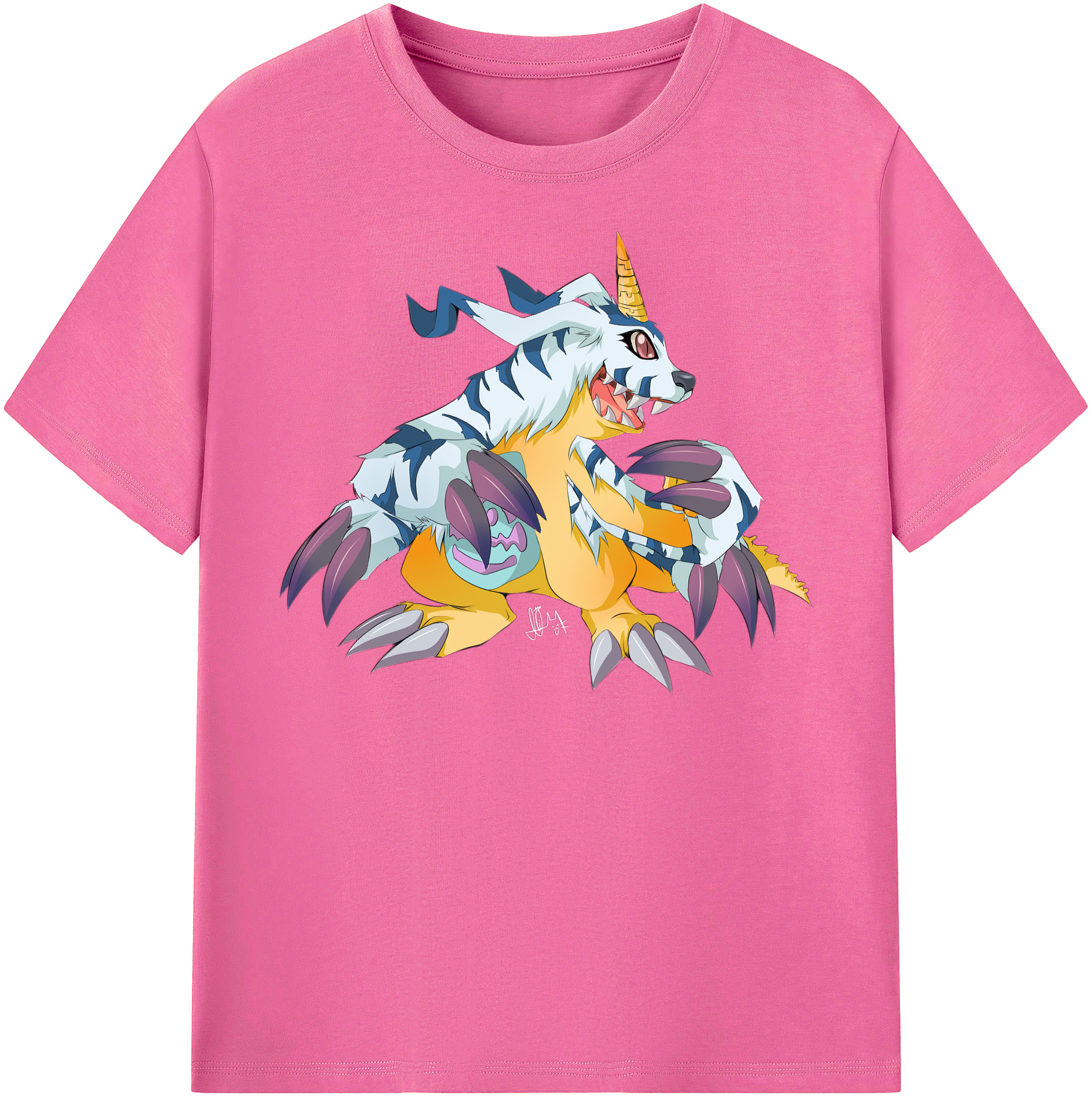 （画像用） Digimon デジタルモンスター/デジモン レディースカジュアルプリントTシャツ（綿100％）